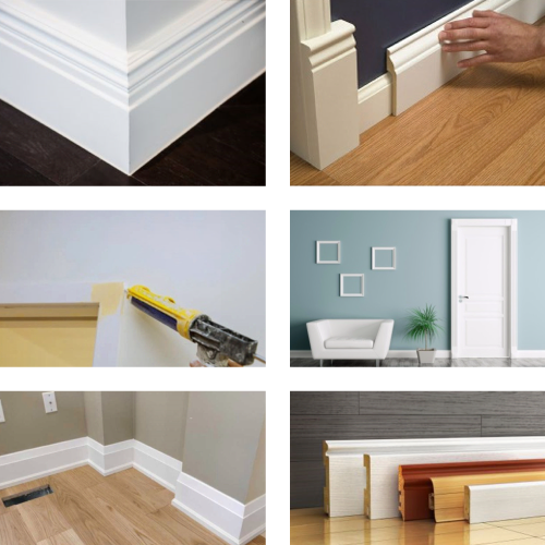 Baseboard and Trim replacement services. For updating, caulking, painting and removing rotting trim from  your home, call 954-418-2355