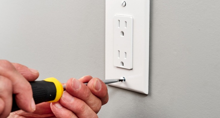 Electrical outlet and light switch replacement and upgrade service. Repair Daddy can replace and upgrade your electrical switches and outlets - Repairdaddy.biz - Call 954-418-2355.